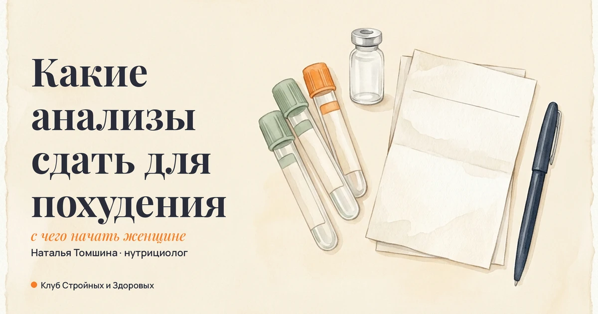 Какие анализы сдать для похудения